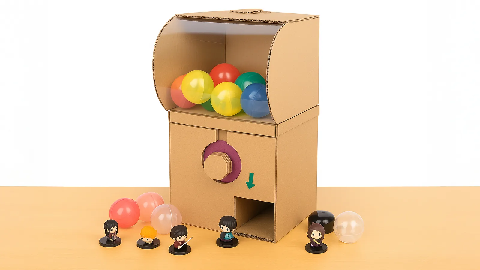 段ボールで作るガチャガチャの作り方！動くしくみから学びにつなげる方法まで紹介