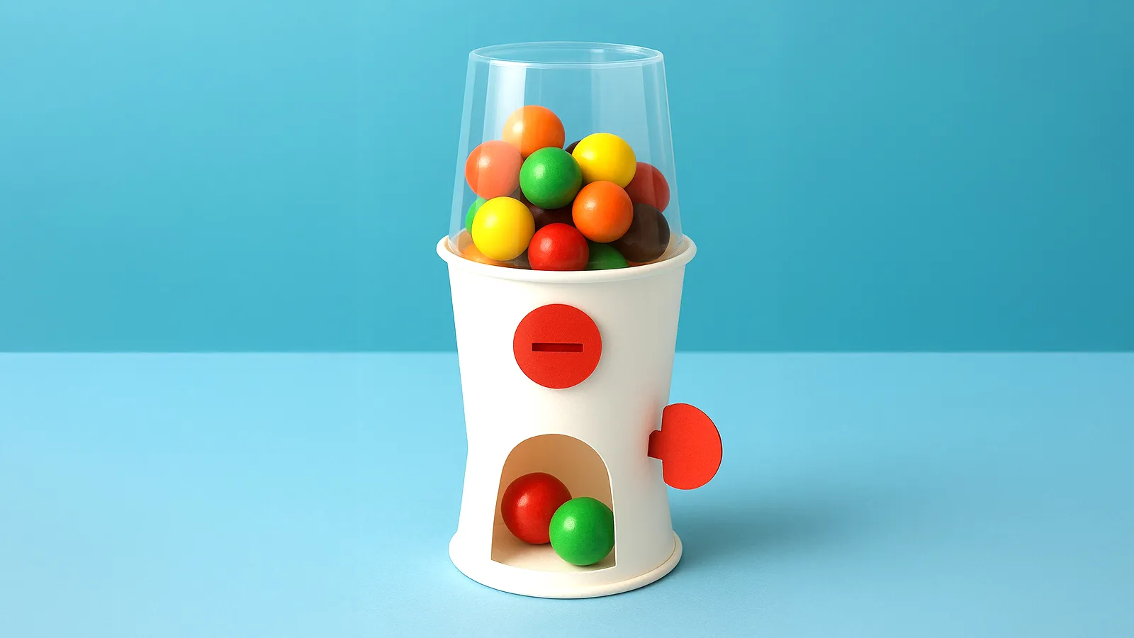 紙コップで作る手作りガチャガチャ｜親子で楽しむ“回して出る”お菓子マシン工作