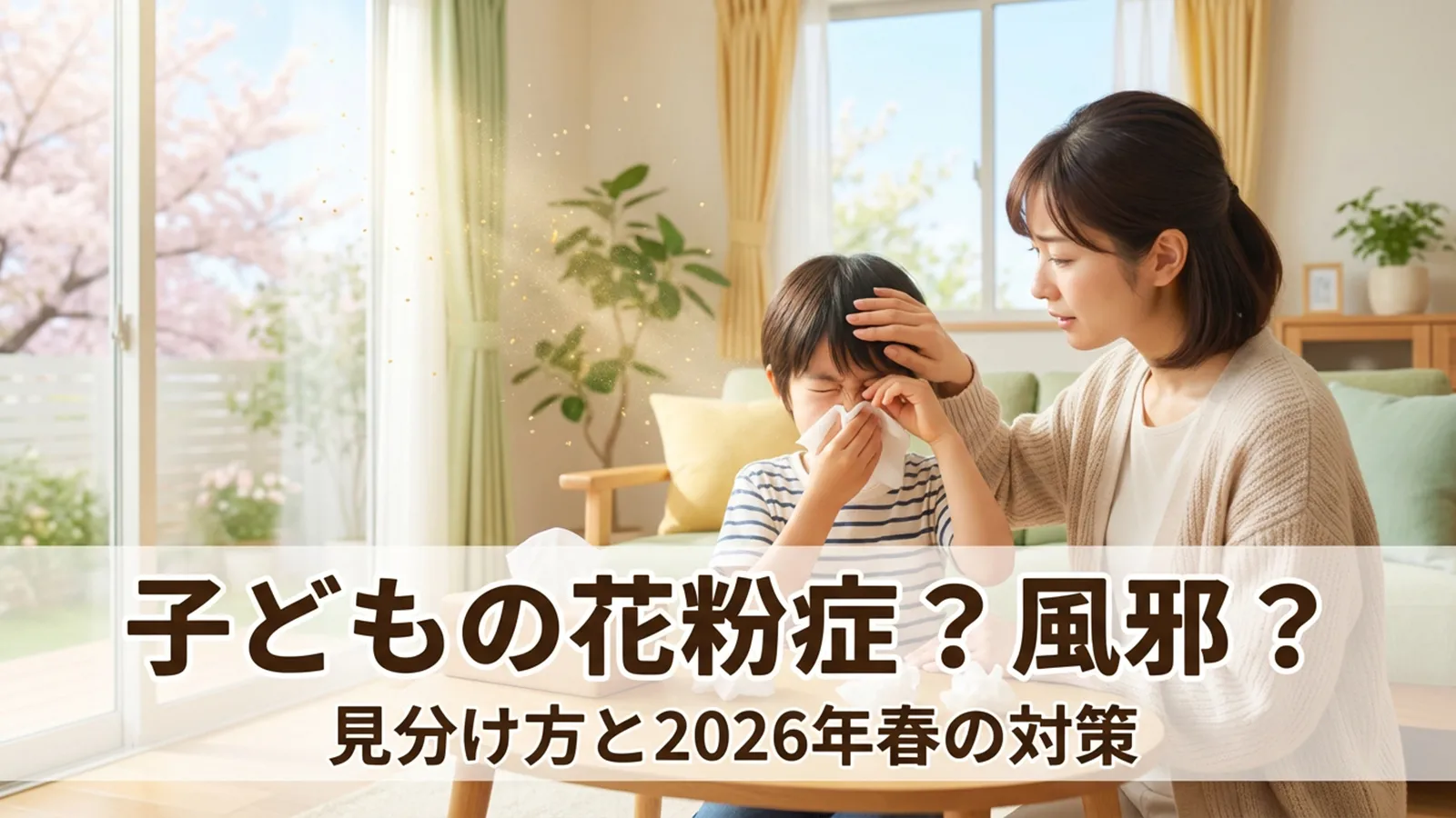 子どもの花粉症はいつから?風邪との見分け方と2026年春の対策ガイド 子どもの花粉症はいつから?風邪との見分け方と2026年春の対策ガイド