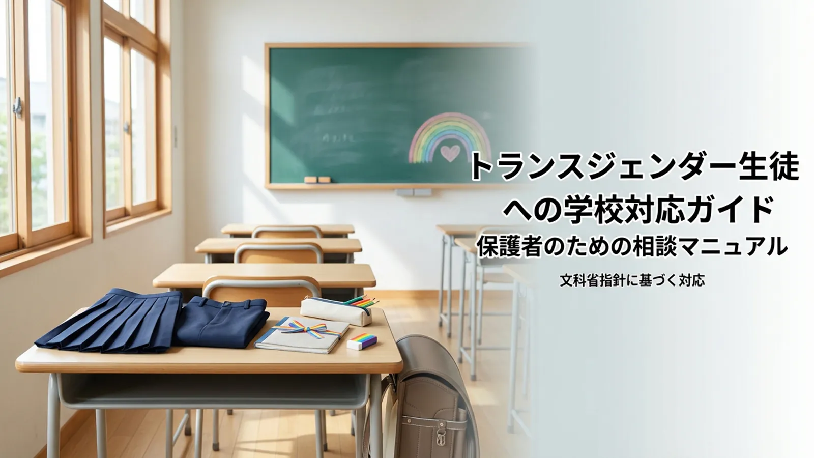【2026年最新】トランスジェンダー生徒への学校対応ガイド|文科省指針に基づいた配慮の具体例と保護者のための相談マニュアル 【2026年最新】トランスジェンダー生徒への学校対応ガイド|文科省指針に基づいた配慮の具体例と保護者のための相談マニュアル