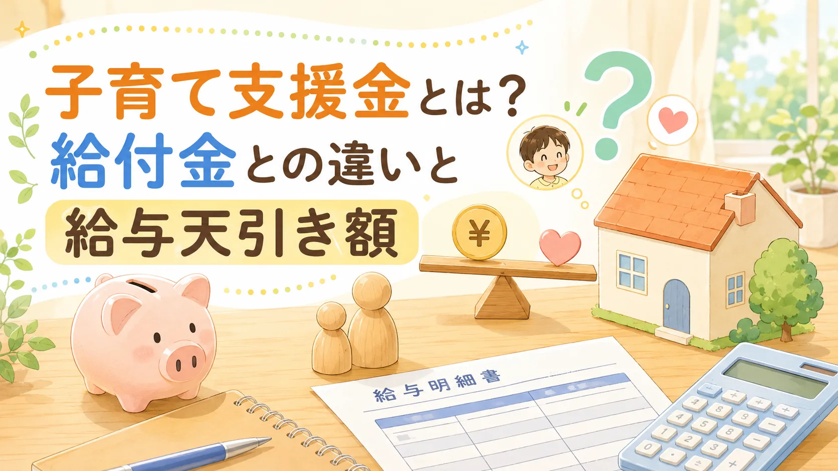 【2026年5月版】子育て支援金とは？給付金との違いと給与天引き額