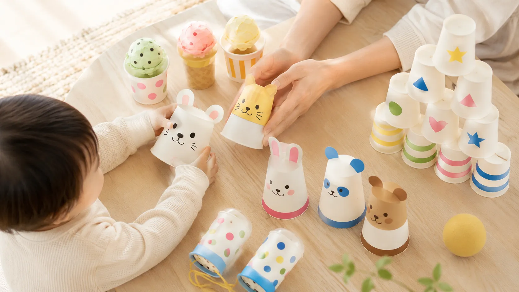紙コップで作るおもちゃ10選｜0〜3歳・2歳工作の安全アイデア