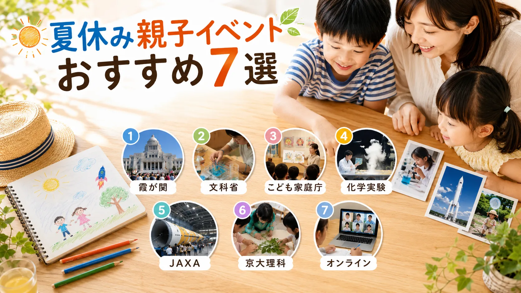 2026年夏休み親子イベントおすすめ7選|自由研究・園児同行も比較