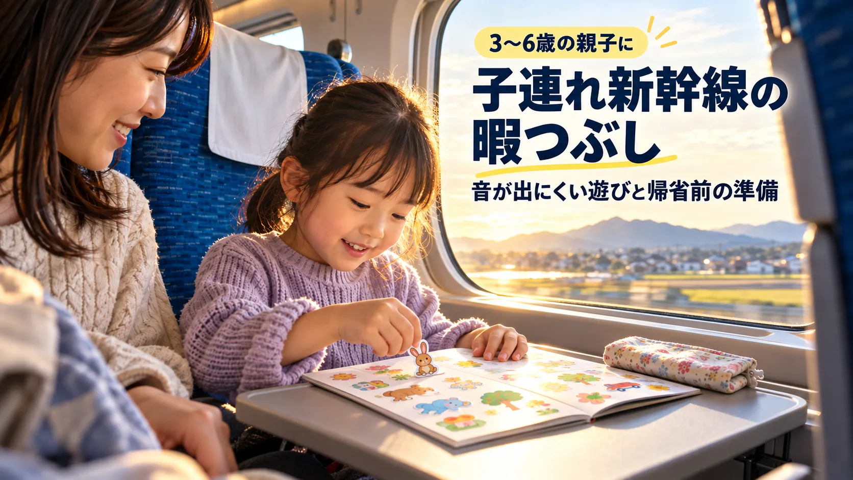 子連れ新幹線の暇つぶし｜3〜6歳の音が出にくい遊び7選と帰省前の準備